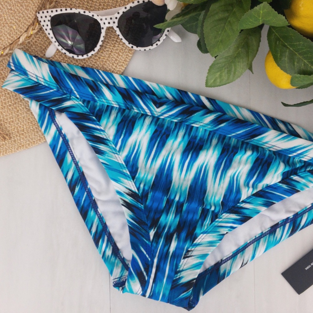 Kenneth Cole • Blue and White Bikini Bottoms